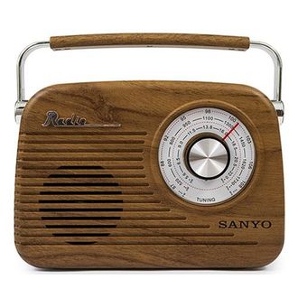Sanyo Radio Retro Bluetooth Marr&oacute;n Sanyo