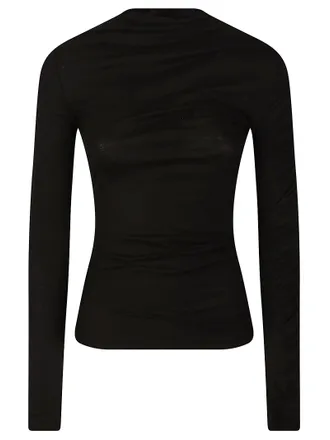 Pinko Loto Fitted Black Turtleneck Sweater