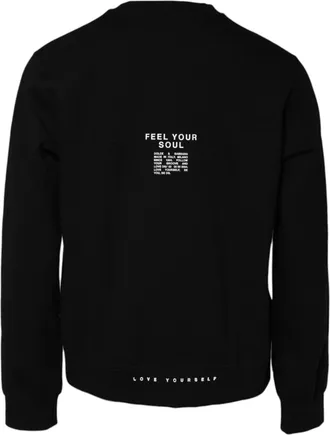 Dolce & Gabbana Mens Logo-Print Cotton Sweatshirt Black Polyester Sweatshirts
