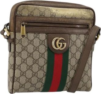 Gucci Pre-owned Vintage Shoulder Bag - Dames - Vintage Schoudertas - Beige - ONE Size - Leer - Vintage