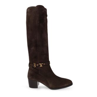 Tod's T Timeless Suede kniehoge laarzen - Dames - Schoenen - Bruin - Maat: 41 EU Su&egrave;de