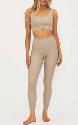 Beach Riot Womens Ayla Leggings In Beige