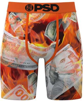 PSD Mens Graphic Briefs - - Orange / Black Size XL
