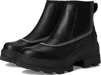 Sorel Joan Frwd Chelsea Womens Boots Black/Bleached Ceramic : 10.5 B - Medium, Leather
