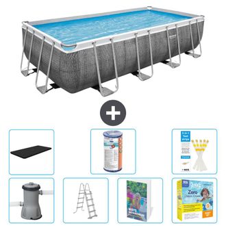 Bestway Piscina Bestway Power Steel Rectangular - 488x244x122 Cm - 8-piezas S572