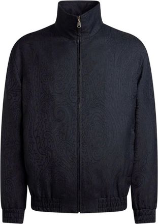 Etro paisley-jacquard bomber jacket - men - Fabric - XXXL - Blue