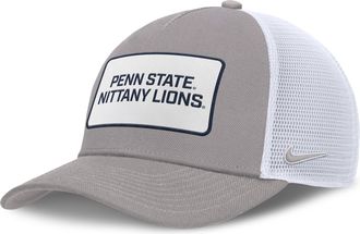 Nike Penn State On-Field Rise Nike Mens Nike Mens College Trucker Adjustable Hat in White | NC9708KSPSN-EST