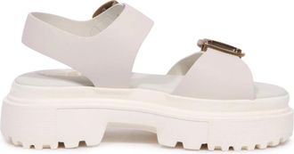 Hogan Vintage Effect Sandaal - Dames - Sandalen - Beige - 35 EU - Leer - Schoenen