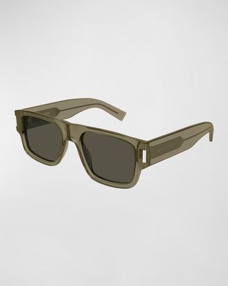 Saint Laurent Mens SL 659 Acetate Rectangle Sunglasses
