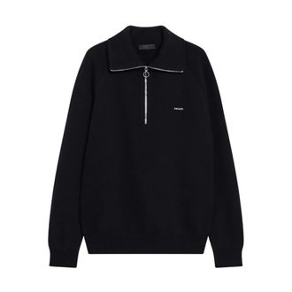 Prada Heren, Sweatshirts & Hoodies, Blauw, Maat: XL Wol