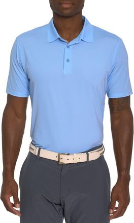 Robert Graham Hyde Birds Eye Performance Polo in Light Blue at Nordstrom, Size Large