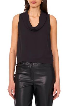 Vince Camuto Cowl Neck Sleeveless Blouse in Rich Black at Nordstrom Rack, Size Large