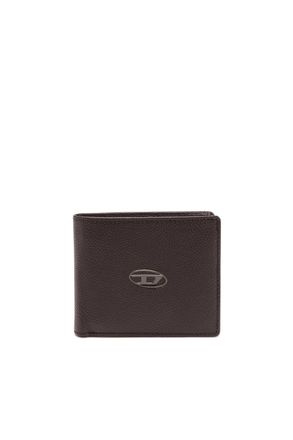 Diesel Bi-fold wallet in grainy leather - Small Wallets - Man - Brown