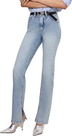 Good American Good Icon High Waist Slit Inseam Jeans in Indigo750 at Nordstrom Rack, Size 18W