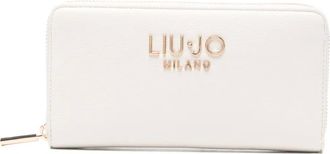 Liu Jo large logo zip wallet - White
