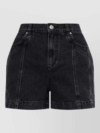 Isabel Marant joely denim shorts contrast stitching design