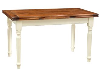 Biscottini International Mesa Extensible 140x80 Cm Mesa De Madera Maciza Comedor Cocina Mesa Rectangular Exterior Interior Estilo Country
