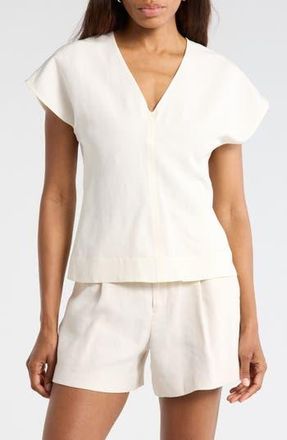 A.L.C. Fay V-Neck Top in Cream at Nordstrom Rack, Size 00