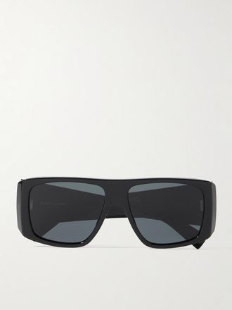 Saint Laurent Eyewear Occhiali Da Sole In Acetato Con Montatura D-frame - Nero