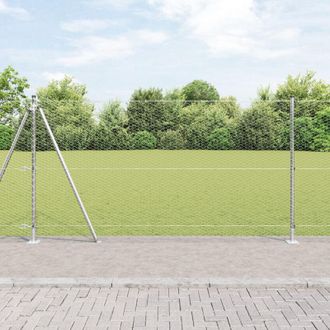 Berkfield Home Hexagon Fence 1.2x50 m Galvanised Steel in Silver