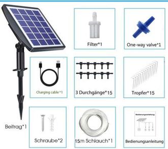 OEM Kit De Riego Por Goteo Autom&aacute;tico Con Energ&iacute;a Solar, Sistema De Riego Autom&aacute;tico De F&aacute;cil Montaje, Compatible Con Macetas
