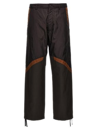 Moncler Brown Contrast Band Pants