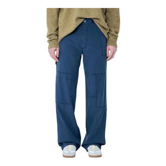 Maison Margiela Broeken, Heren, Blauw, S, Katoen, Verstelbare Lichtgewicht Cargobroek