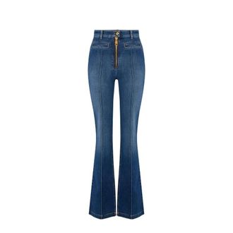 Elisabetta Franchi Dames, Jeans, Blauw, Maat: W29 Katoen
