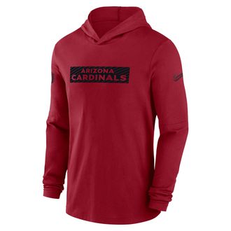 Nike Arizona Cardinals Sideline Nike Mens Dri-FIT NFL Long-Sleeve Hooded Top in Red | 02FC6ED9C-CAM