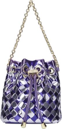 La Carrie Night Edition Bucket Bag - Dames - Schoudertassen - Blauw - ONE Size - Leer - Tassen
