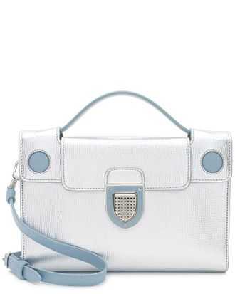 Dior Blue Calfskin Metallic Diorever Top Handle (Authentic Pre-Loved)
