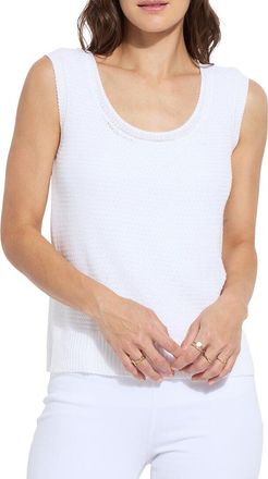 Lyss&eacute; Fiona Open Knit Linen-Blend Sweater Tank