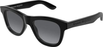 Alexander McQueen Zwarte/Grijze Zonnebril - Heren - Zonnebrillen - Veelkleurig - 54 MM - Accessoires