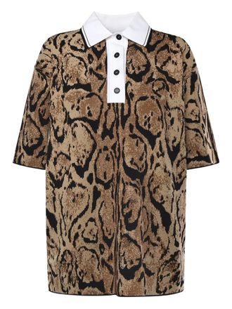 Stella McCartney printed polo top - Brown