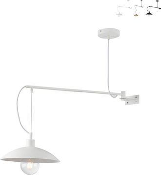 Luce-Ambiente-Design Aplique De Metal Con Luz Colgante Estilo Industrial Eldorado - Blanco