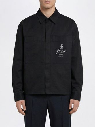 Gucci Camicia in cotone con logo ricamato