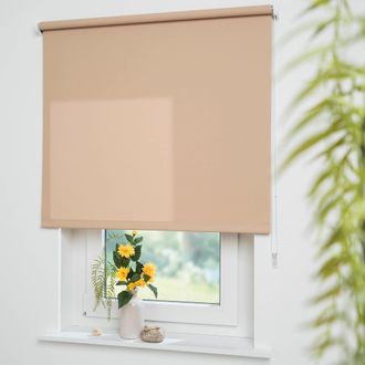 Liedeco Seitenzugrollo »Uni« Lichtschutz mit Bohren freihängend Montage ohne Bohren zum Klemmen mit separatem Klemmträger möglich