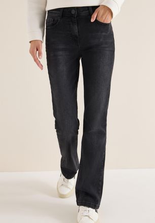 Cecil Bootcut-Jeans CECIL Style Toronto, Damen, Gr. 25, L&auml;nge 32, schwarz washed, Denim/Jeans, Obermaterial: 72% Baumwolle, 26% Polyester, 2% Elasthan. Futt