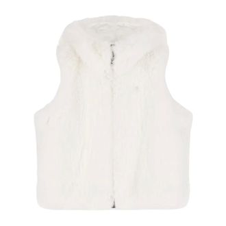 Emporio Armani Gilet Ski W Elitary Fashion in Eco-Pelliccia - - Jackets - Donna - Bianco - S