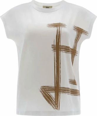 Herno Womens Stretch-Cotton Sleeveless Top In White