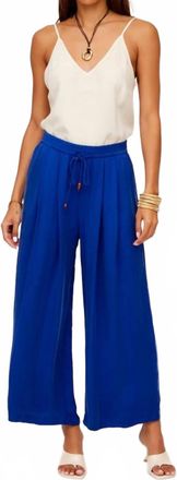 Fifteen Twenty Etta Wide Leg Ankle Pants In Marine Blue