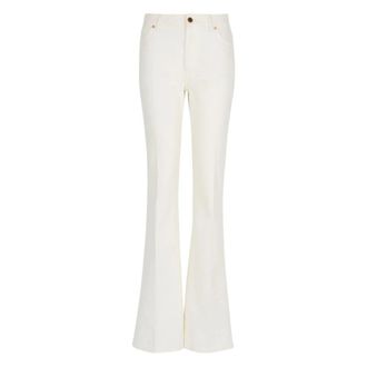 Balmain Straight-leg Denim Jeans - female - Balmain - Flare Jeans - White - M - Jeans