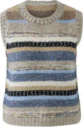 Oui Ronde hals gebreid - Dames - Ronde hals truien - Veelkleurig - XS - Truien & Vesten