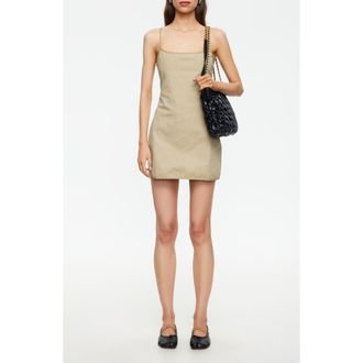 Lioness Voyage Cotton Minidress in Tan at Nordstrom, Size Medium