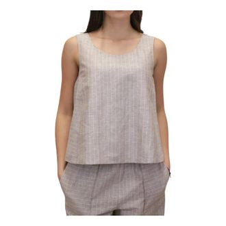 Max Mara Dames, Tops, Beige, Maat: L Katoen