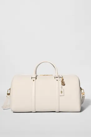 Alo Voyage Duffle Bag in Bone Leather