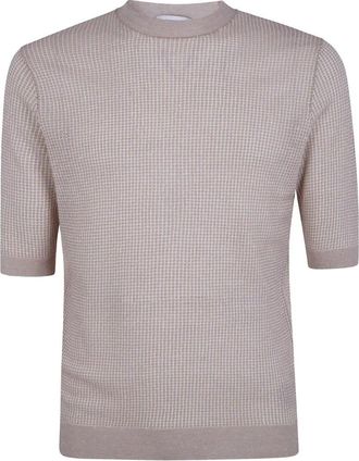 Ballantyne Riso Stitch Round Neck Sweater
