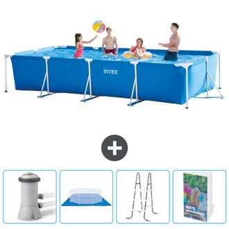Intex Piscina Con Estructura Rectangular - 450x220x84 Cm - 7-piezas Scb122