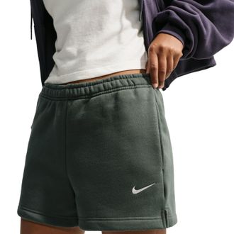 Nike (WMNS) Nike Studio Fleece Medium Mid-Rise Shorts Camo Green Sail IR8313-303