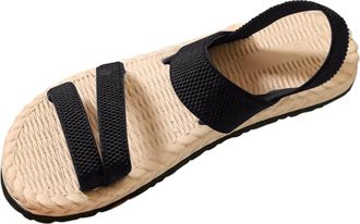 Generic Summer Womens Sandals For Women Summer 2026 Comfortable Shoes Open Toe Ankle BackStrap Wide Fit Walk With Arch Support Ladies (Black, 7.5)